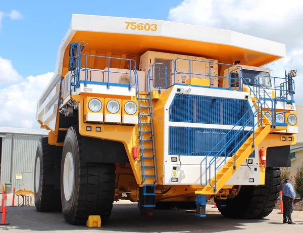 New dump truck on a sunny day