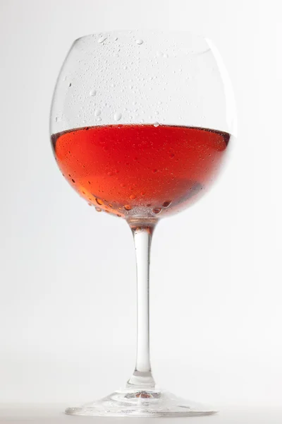 Fresh wine glass on white background