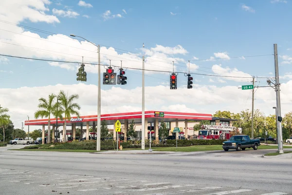 Gas station on Tamiami Trail, Fort Myers, Florida