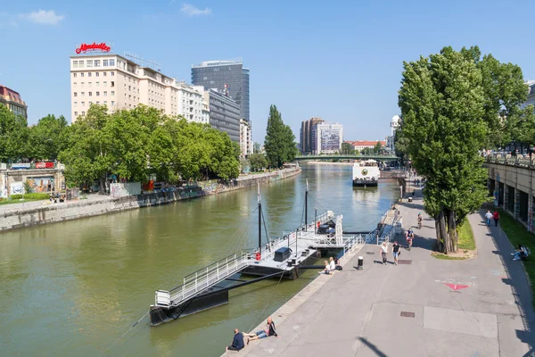 Danube canal with quays in Vienna, Austria
