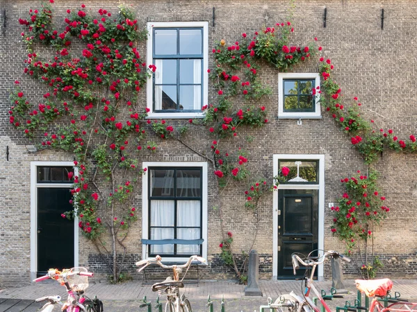 Old house facade in Gouda, Holland
