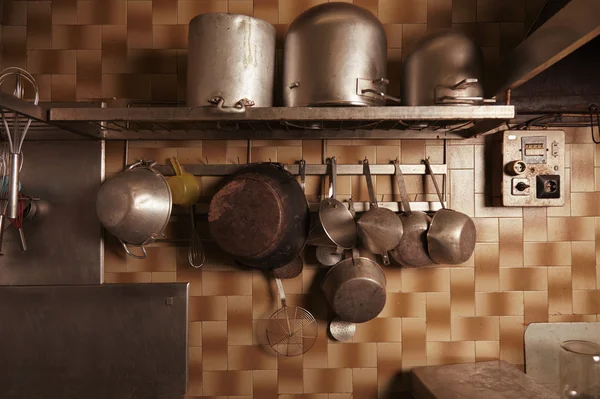 Kitchen utensils in old vintage professional bakery
