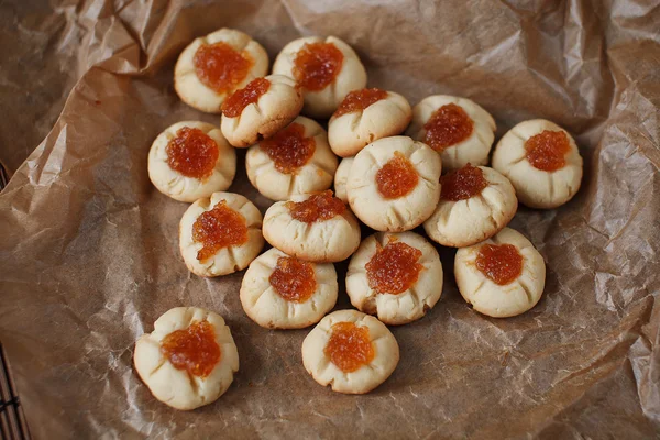 Homemade biscuits with jam