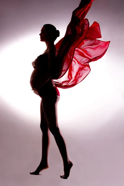 Body contour of pregnant woman