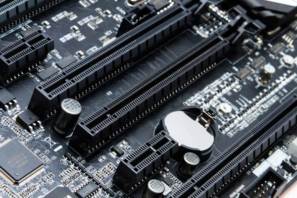 Computer black motherboard