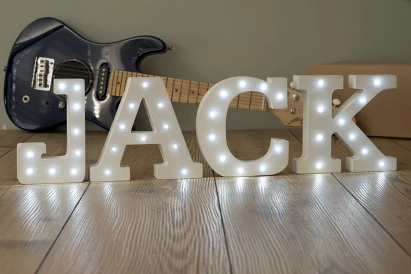 LED Embedded Decorative Letters That Spell JACK