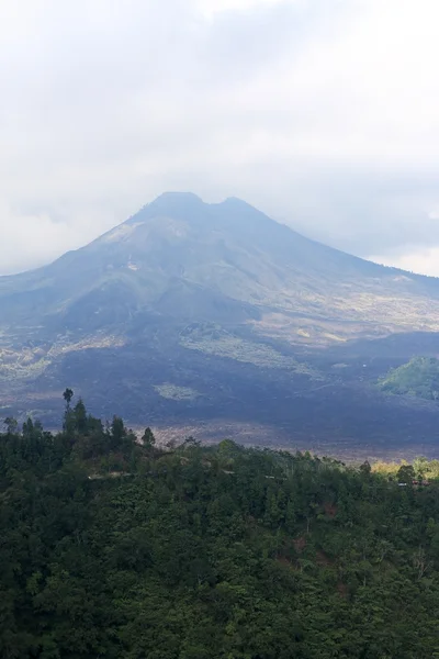 Dormant volcano and lava field