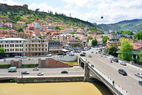 Tbilisi Tourist Center at the foot of the fortress. View of the