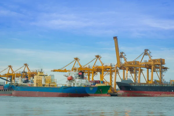 Moving of the cargo ship and growing of economy.