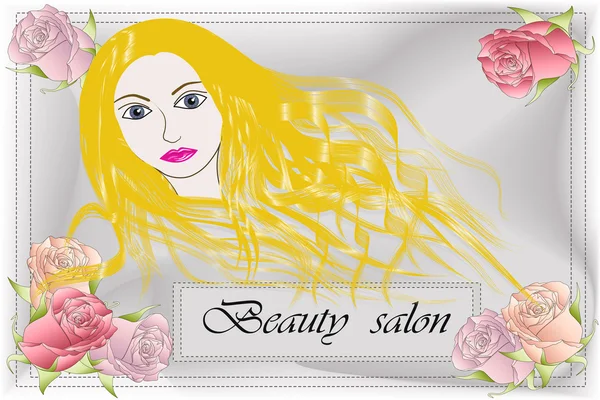 Beauty salon portrait of a girl.