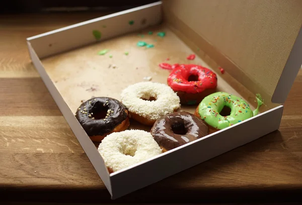 Colorful donuts in box-3