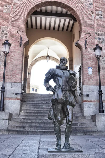 Statue of the writer Cervantes, located next to the Plaza de Zocodover of Toledo. Spain.