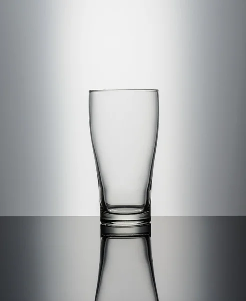 Empty  glass on glass table