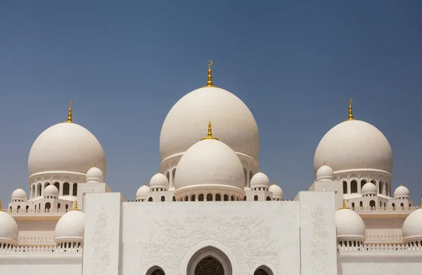 ABU DHABI, UAE - MAY 13, 2014: Sheikh Zayed Mosque in Abu Dhabi, considered to be the key for worship in the United Arab Emirates