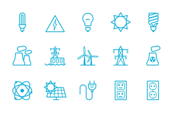 Energy icons line