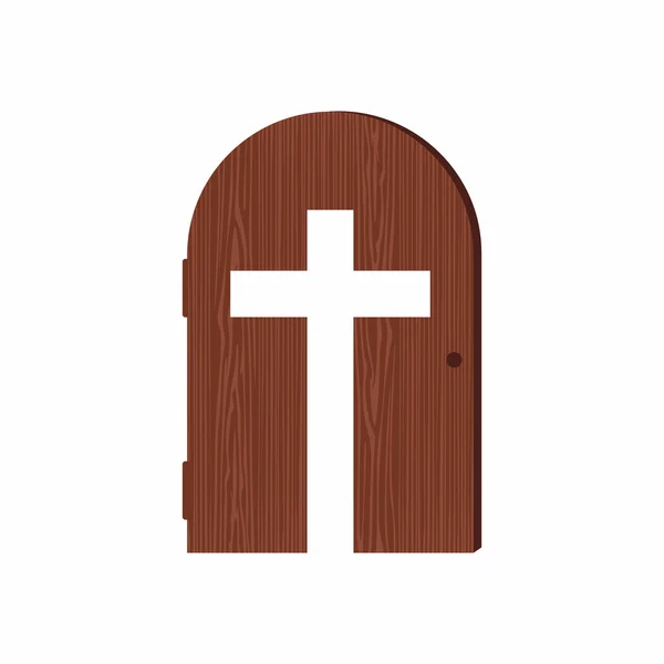 Church logo. Christian symbols. Door Jesus Christ.