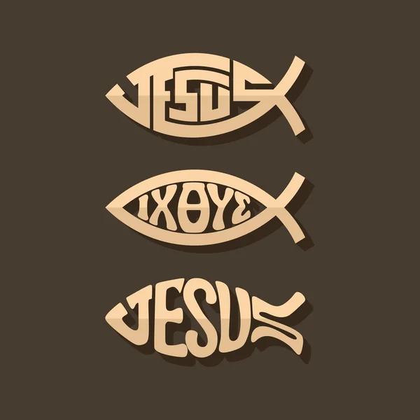 Set of Jesus fish