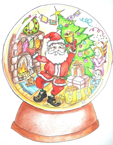 Santa Claus in the Glass Ball