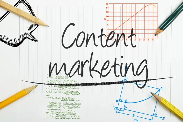 Content Marketing written in the notebook