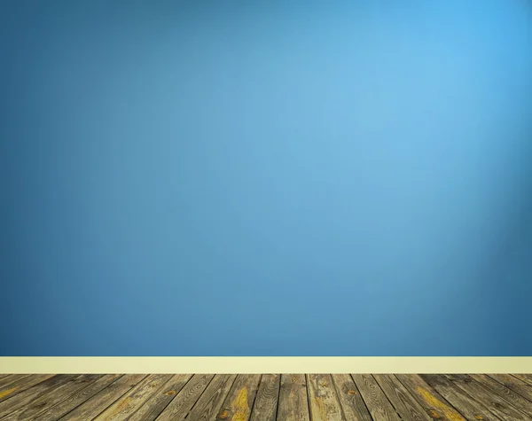 Empty interior with a blue wall