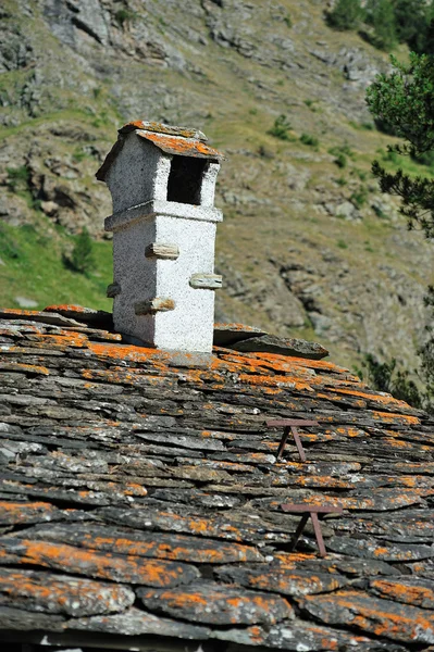 Chimney on the traditional mountain architecture