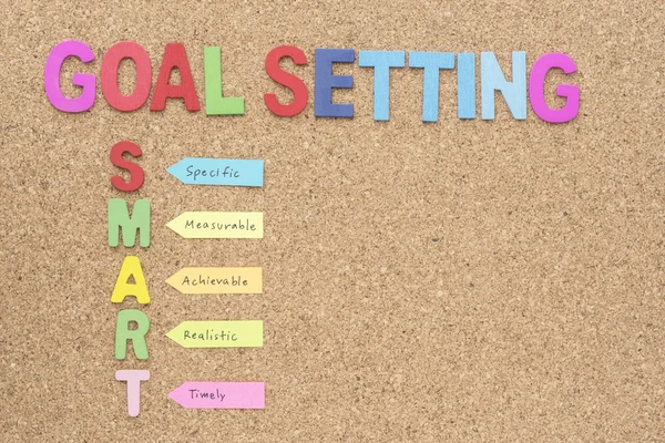 Words goal setting and smart with copy space