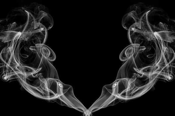 Abstract frame from white smoke on black background