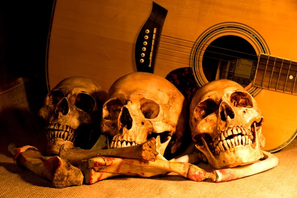 Still life with three skulls