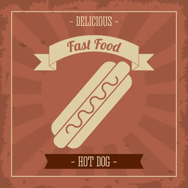 Hot dog icon. Menu and food design. Vector graphic