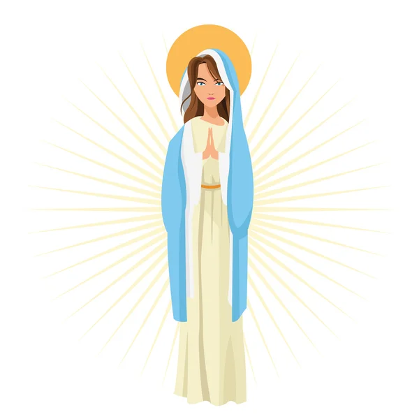 Holy mary religion icon. Vector graphic