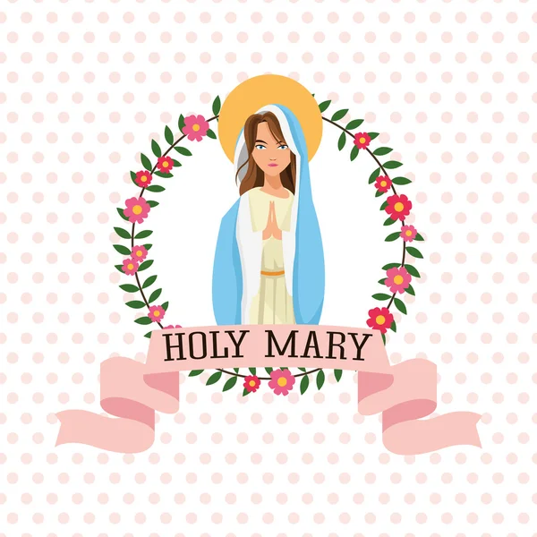 Holy mary religion icon. Vector graphic