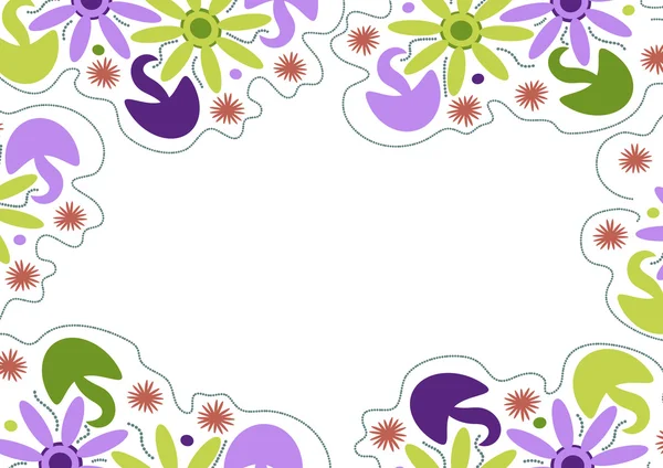 Floral motives abstract pattern frame