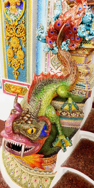 Dragon ceramic statue at Wat Pariwat temple in Bangkok, Thailand