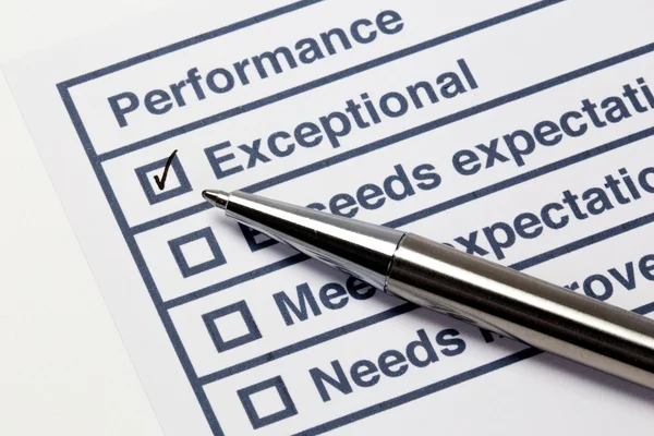 Performance evaluation sheet