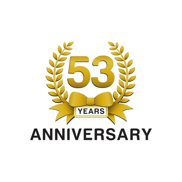 53 周年記念ロゴのテンプレートです。創造的なデザイン。ビジネスの成功 — ストックベクタ #86352870