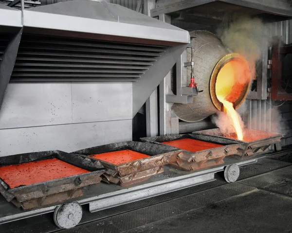 Smelting of lead in furnace