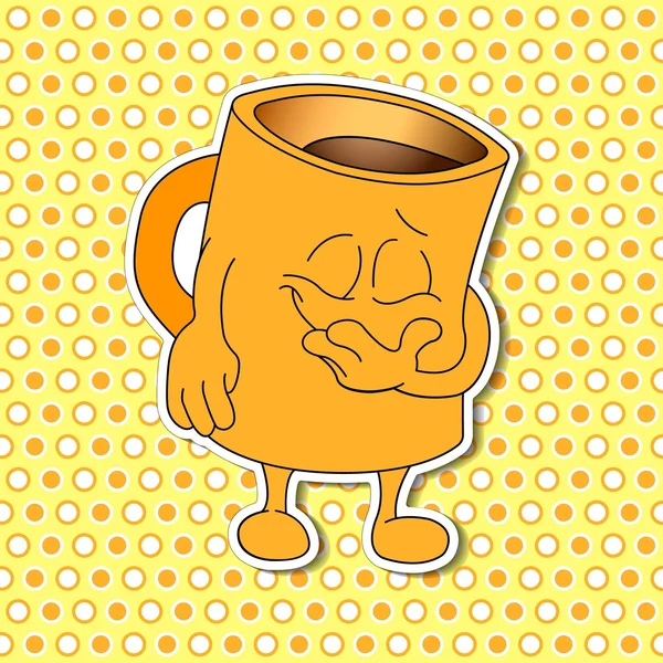 Cartoon Mug (Cup) emotions Vector Icons.