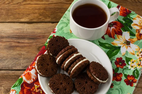Chocolate cookies sandwiches