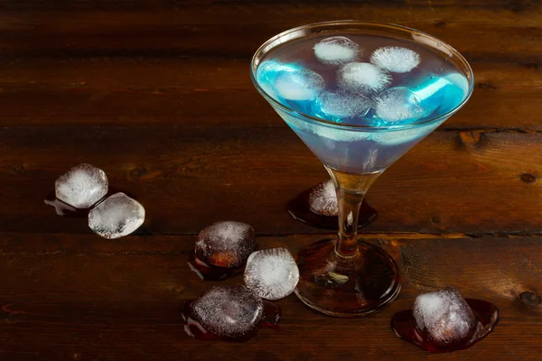 Iced blue margarita cocktail