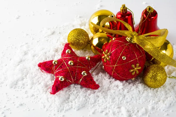 Christmas red and gold ornament