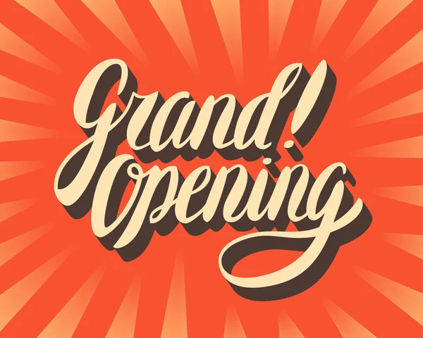 Grand opening sign.