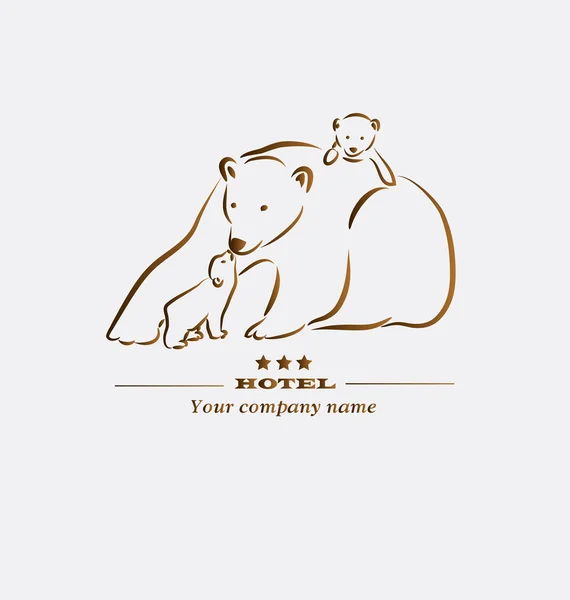 She-bear with teddy bears logo