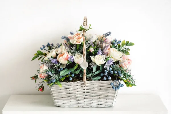 Basket of flowers.
