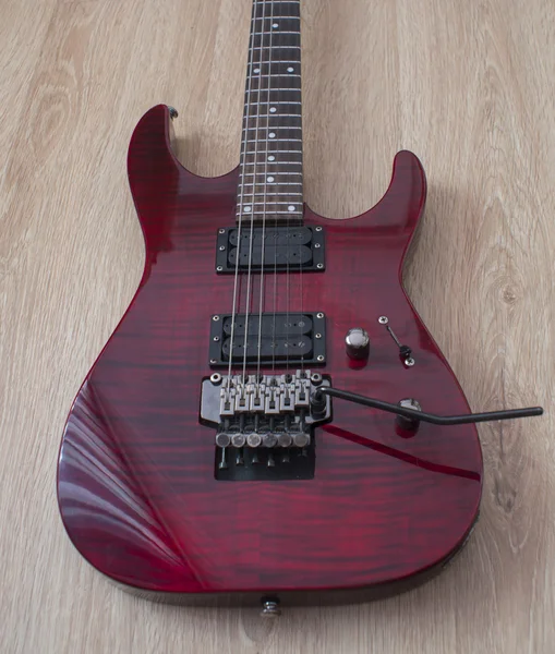 Red electro guitar
