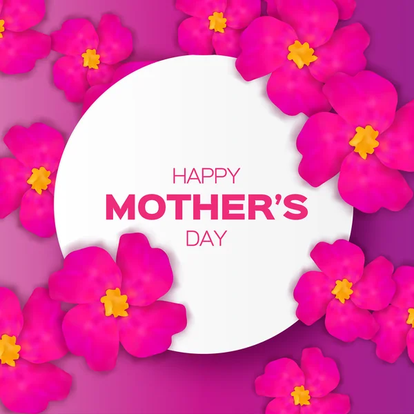 Happy Mothers Day - with Bunch of Spring Flowers holiday background.