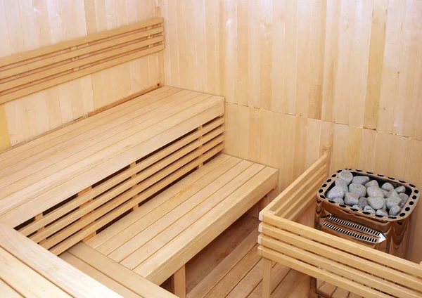 Sauna interior without people