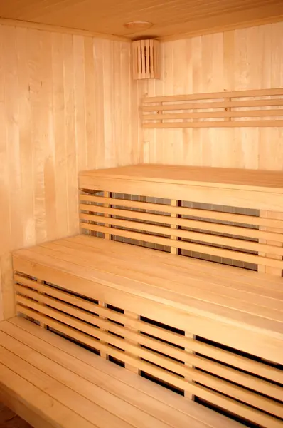 Sauna interior without people