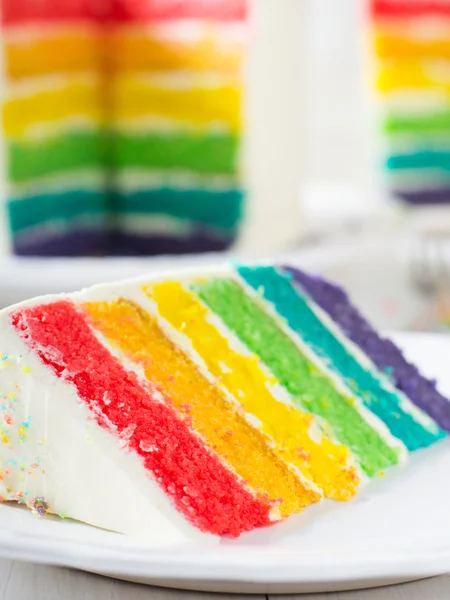 Multicolored sweet rainbow cake