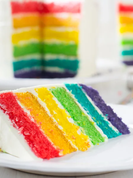 Multicolored sweet rainbow cake