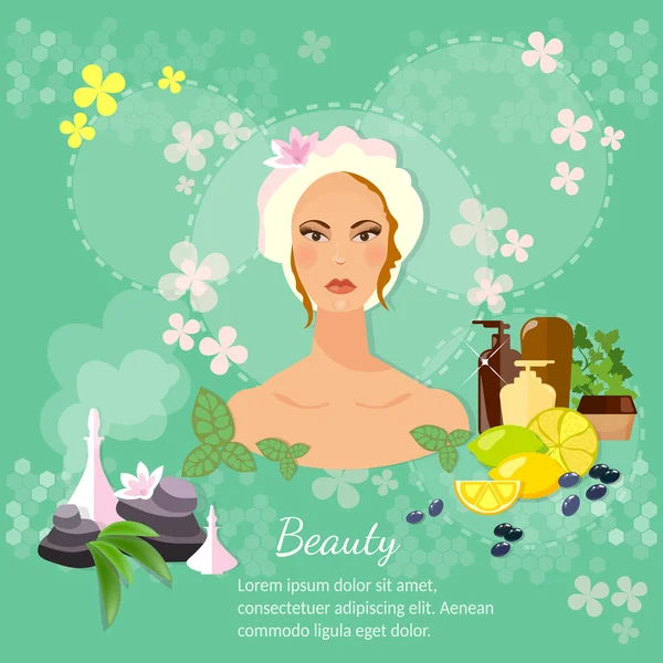 Women\'s beauty skin care cosmetic products vector illustration